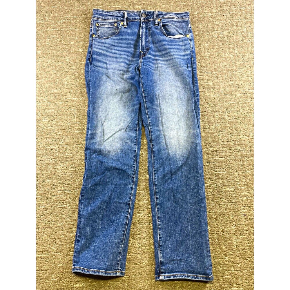 American Eagle Men’s athletic straight Blue Stretch Denim Jean Medium Wash 33X32